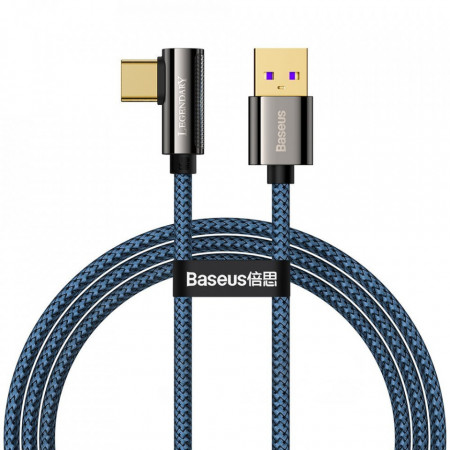 Cablu Baseus Legend Series Elbow Fast Charging USB - USB Type-C 66W 1m blue (CACS000403)
