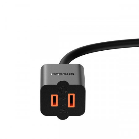 Cablu Baseus PowerCombo/prelungitor cu mini-priza de alimentare 1m negru (adaptor de alimentare UE si Marea Britanie) (PSMN000301) - Img 6