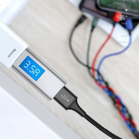 Cablu de date 4 in 1 , Baseus 2x Lightning / USB Type C / micro USB , 3.5A , 1.2M , negru - Img 4