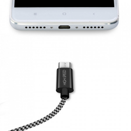 Cablu de date Dux Ducis USB la micro-USB 2.1A - 2m - Img 3