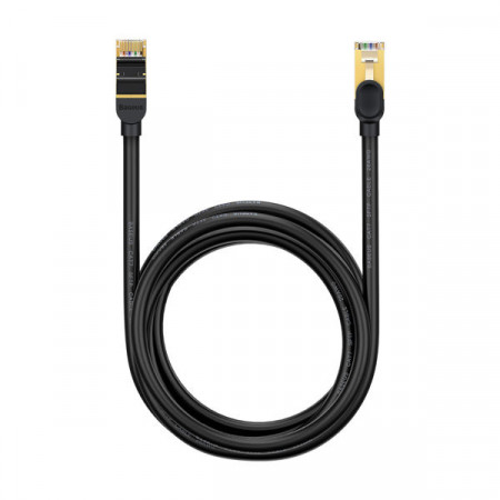 Cablu de retea Baseus Speed Seven RJ45 10Gbps 3m negru (WKJS010401) - Img 2