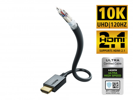 Cablu HDMI2.1, 8K/10K, Ultra High Speed, 1 m, 00324610, Inakustik