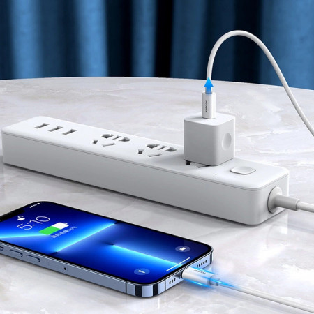 Cablu Joyroom MFi USB tip C - Lightning 27W PD 1.2m alb (S-M430) - Img 4