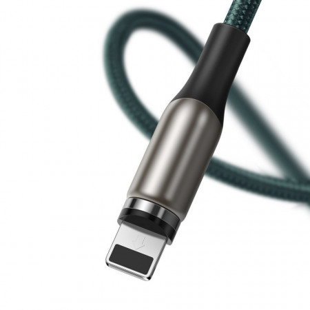 Cablu magnetic Baseus Zinc Lightning USB 2A 1m verde - Img 3