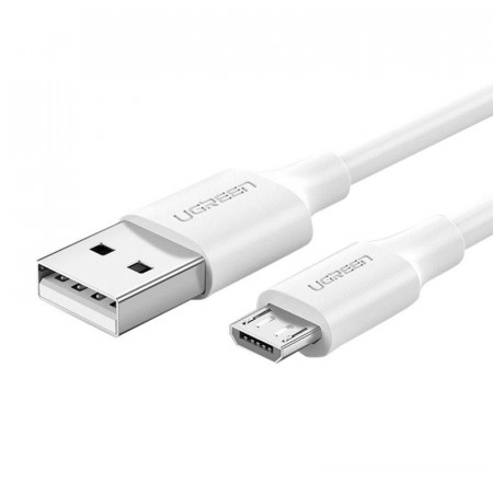 Cablu micro USB UGREEN QC 3.0 2.4A 0.25m (alb)