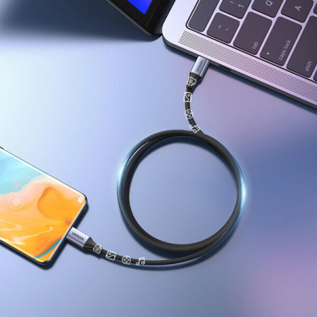 Cablu PD Ugreen US535 USB-C / USB-C 240W 5A 1m - gri - Img 7