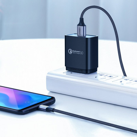 Cablu Quick Charge Ugreen USB - USB Type C Quick Charge 3.0 3A 2m gray (60128) - Img 6
