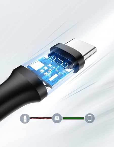 Cablu Ugreen USB - USB Type C 2 A 2m black (60118) - Img 3