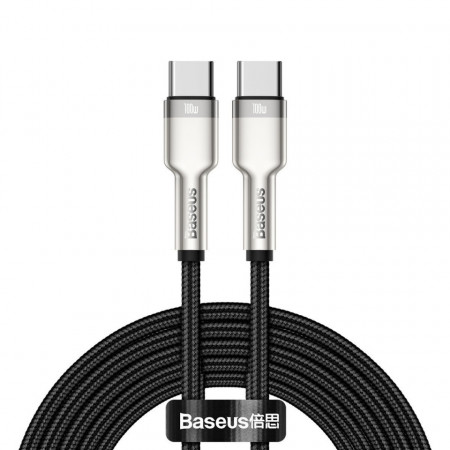 Cablu USB-C la USB-C Baseus Cafule, 100W, 2m (negru) - Img 1