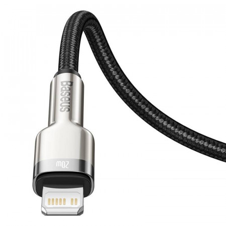 Cablu USB-C pentru Lightning Baseus Cafule, PD, 20W, 0,25m (negru) - Img 4
