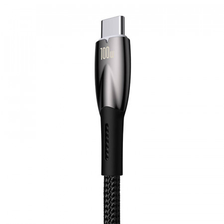 Cablu USB pentru seria USB-C Baseus Glimmer, 100W, 2m (negru) - Img 3