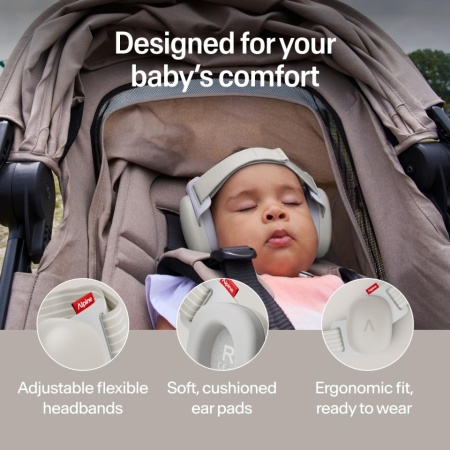 Căști antifonice Alpine Muffy Baby Comfort, reglabile până la 48 de luni, culoare nisip - Img 7