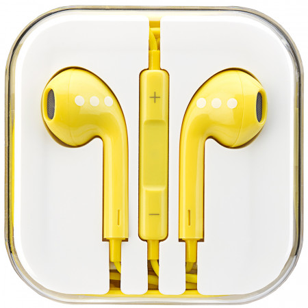 Casti Audio In-ear Cu Microfon Si Control Volum, Mufa Jack 3.5, Galben