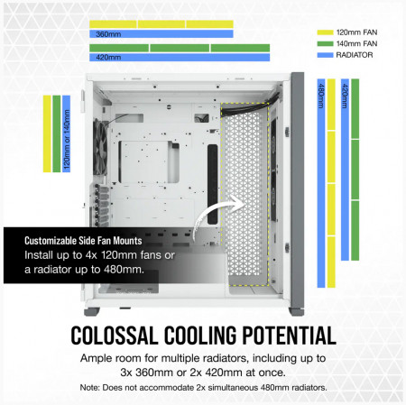 CR Case 7000D AIRFLOW Full-Tower White - Img 3