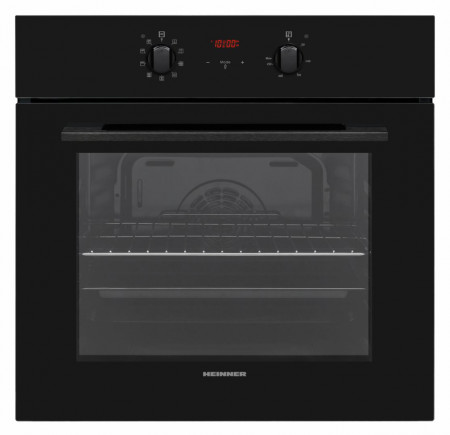 Cuptor incorporabil Heinner HBO-V659GCD-GBK, 65 l, 9 functii, Multifunctional, Grill, Ventilatie, Timer, Display touch, Clasa A, Sticla neagra