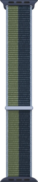 Curea Apple Watch Sport Loop, 45mm, Abyss Blue/Moss Green - Img 3