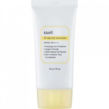dear Klairs All-day Airy Crema de fata cu factor de protectie SPF 50+ PA++++ 50 ml