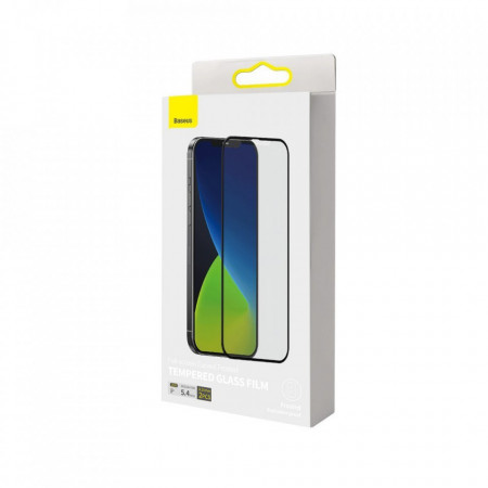Folie de protectie Baseus 2x sticla mata 0,25 mm cu cadru pentru intregul ecran iPhone 12 mini Negru (SGAPIPH54N-KM01) - Img 3