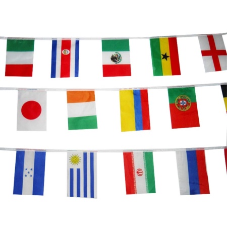 Ghirlandă cu Steaguri Internaționale din 100 de Țări, Șirag Banderole Steagurile Lumii pentru Fotbal, Baruri Sportive, Terase, Campionatul Mondial și Jocuri Olimpice, Poliester Rezistent de Interior și Exterior - Img 8