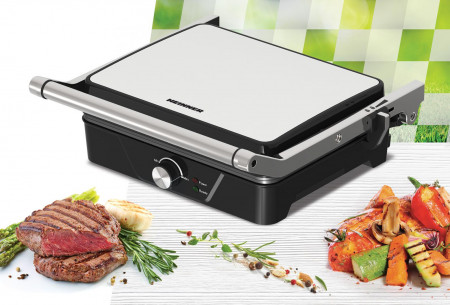 Grill electric Heinner HEG-K2000CP, termostat reglabil, tava pentru colectarea uleiului - Img 3