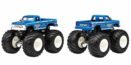 HOT WHEELS MONSTER TRUCK SET 2 MASINI BIGFOOT SI BIGFOOT BITE SCARA 1 LA 64 - Img 3