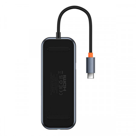 Hub Baseus AcmeJoy HUB 8 porturi USB-C la 1xHDMI / 2xUSB-A 3.0 / 1xUSB-A 2.0 / 1xUSB-C PD&amp;Data / 1xRJ45 / 1xSD/TF gri inchis - Img 6
