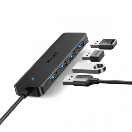 HUB Ugreen CM219 cu 4 porturi USB-A 3.0 și cablu USB-A 3.0 - negru - Img 7