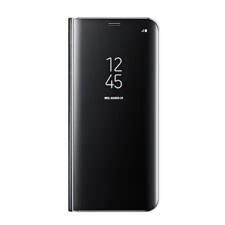 Husa Agenda Clear View Standing negru compatibila cu Samsung Galaxy A8