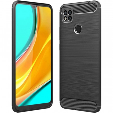 Husa Capac Spate Carbon Case Flexible Negru OPPO A15