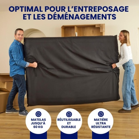 Husă de Protecție și Transport pentru saltea pat 160x200 cm Dreamway, Sac Impermeabil cu Fermoar și 8 Mânere, 100% Poliester Reutilizabil, Certificare Oeko-Tex - Img 4