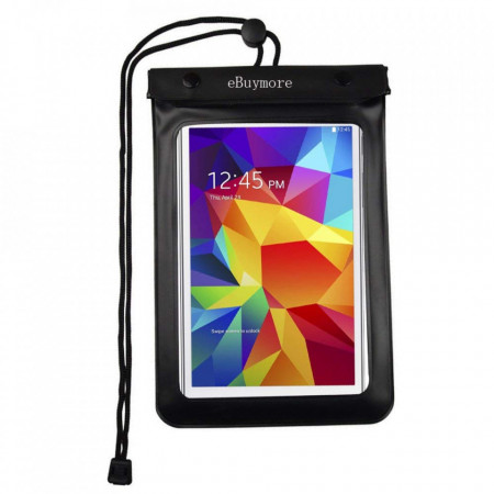 Husa universala impermeabila pentru telefon/tableta, max 8” - negru