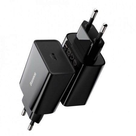 Incarcator priza Baseus Speed Mini EU USB Type C 20W 3A Power Delivery Quick Charge black (CCFS-SN01) - Img 6
