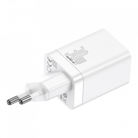 Incarcator priza Baseus Super Pro USB / USB Type C 30W Power Delivery Quick Charge alb (CCSUPP-E02) - Img 4