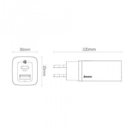 Incarcator priza, rapid Baseus GaN2 Lite 65W USB / USB Typ C Quick Charge 3.0 Power Delivery (gallium nitride) black (CCGAN2L-B01) - Img 2