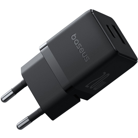 INCARCATOR retea Baseus Palm, Quick Charge 20W, 1 x USB Type-C, 1 x USB, negru "P10111608113-00" (timbru verde 0.18 lei) - 6932172672737 - Img 3