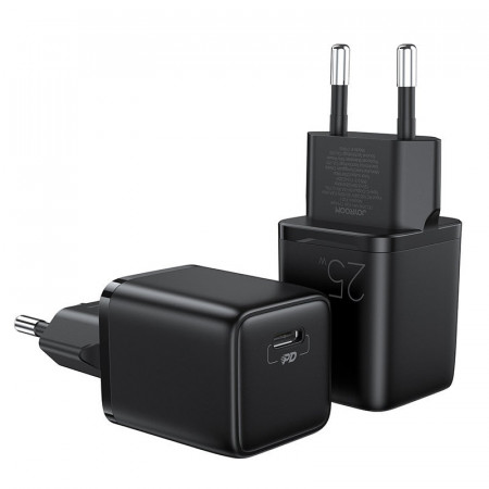 Incarcator retea Mini Joyroom L-P251, USB-C, 25W, 3A, Cablu USB-C la USB-C 1m inclus, Negru - Img 2