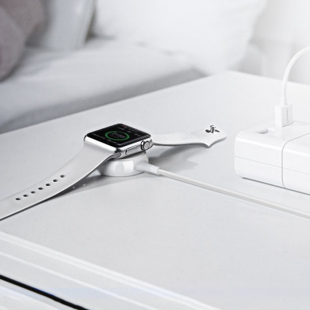 Incarcator wireless MFI Qi Ugreen pentru Apple Watch cu cablu incorporat 1m alb (CD177) - Img 2