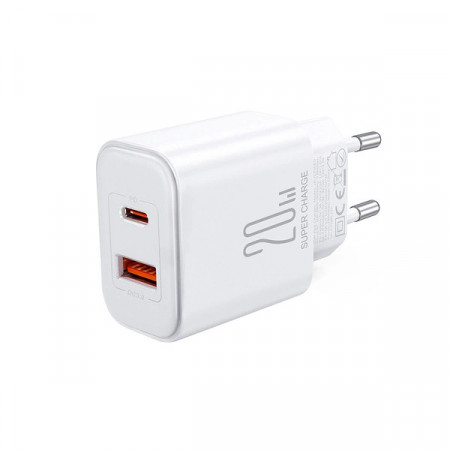 Joyroom JR-TCF05 20W USB-A incarcator USB-C + cablu USB-C - alb - Img 5