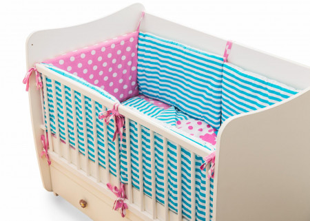 Lenjerie pat imprimeu Elefanti (5pcs)