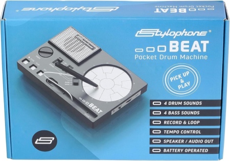 Mini Tobe Electronice Portabile Stylophone Beat Compact, Mașină de Ritm cu Stylus, 4 Kituri de Tobe și 4 Sunete de Bas - Img 4