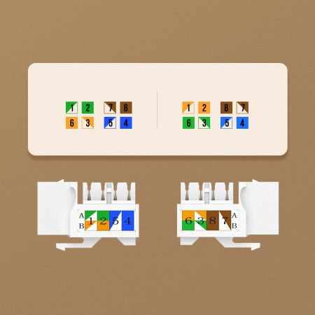 Module de rețea neecranate Ugreen Ethernet Cat 6 8P8C RJ45 1000 Mbps 568A / B alb (80178 NW143) - Img 6