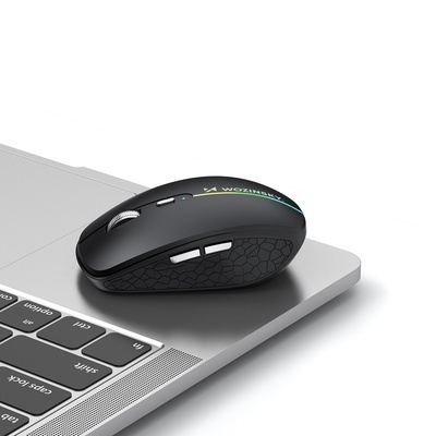 Mouse Gaming Wireless WZK WMGK-1132, 1600DPI, RGB, BT / Wi-Fi, Negru - Img 6