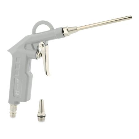 Pistol de suflat cu aer comprimat ABAC G-502, corp din aluminiu, duză scurtă și duză lungă 10 cm, presiune max 8 bar - Img 2