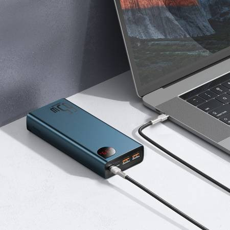 Powerbank Baseus Adaman Metal 20000mAh PD QC 3.0 65W 2xUSB + USB-C + micro USB (albastru) - Img 3