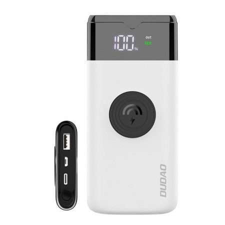 Powerbank Dudao 10000mAh PD 20W QC 5.0 22.5W + 15W wireless white