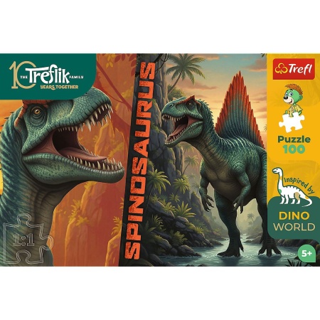 PUZZLE TREFL 100 FAMILIA TREFLIK DINO WORLD SPINOSAURUS - Img 3