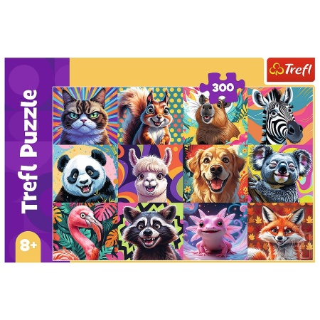 PUZZLE TREFL 300 PORTRETE AMUZANTE DE ANIMALE - Img 3
