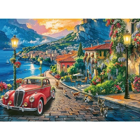 PUZZLE TREFL 3000 COLECTIA SUA ORAS ITALIAN PE MALUL LACULUI POSTER INCLUS - Img 2