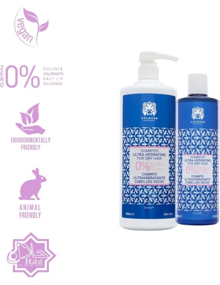 Sampon ultra-hidratant pentru par uscat Valquer 1000ml - Img 5