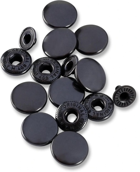 Set 10 capse, Prym, 15 mm, Negru - Img 2